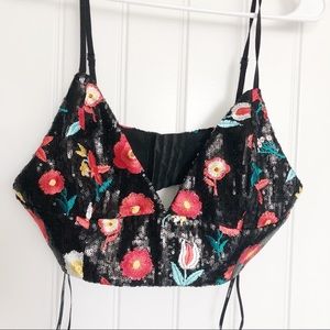 Forever 21 Flower print Bralet